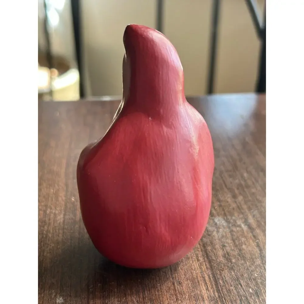 Vintage Folk Art Santa Claus Gourd Christmas Figurine 4”